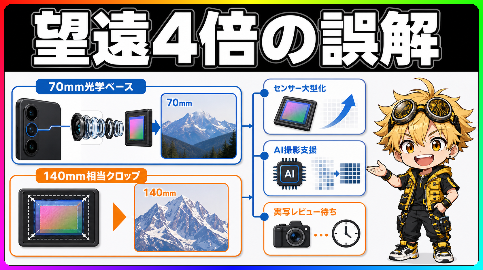 Xperia 1 VIIIの望遠カメラ構造を分解した図解
