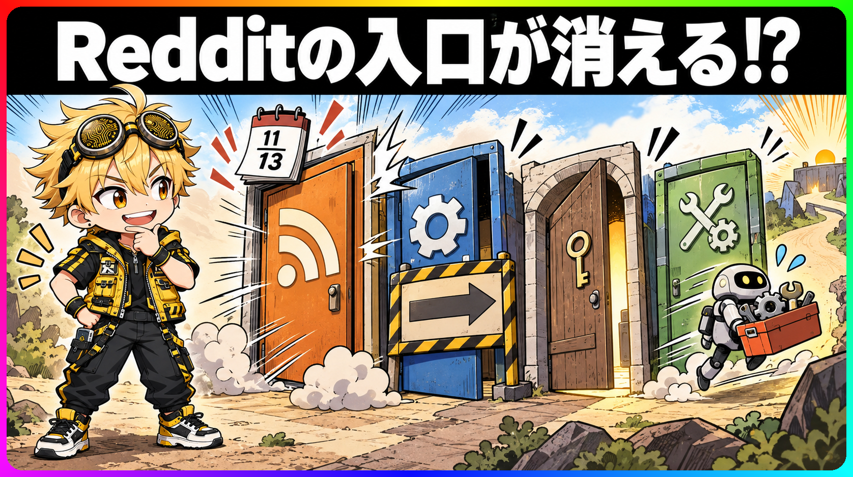 RedditのロゴとRSSフィード終了の通知