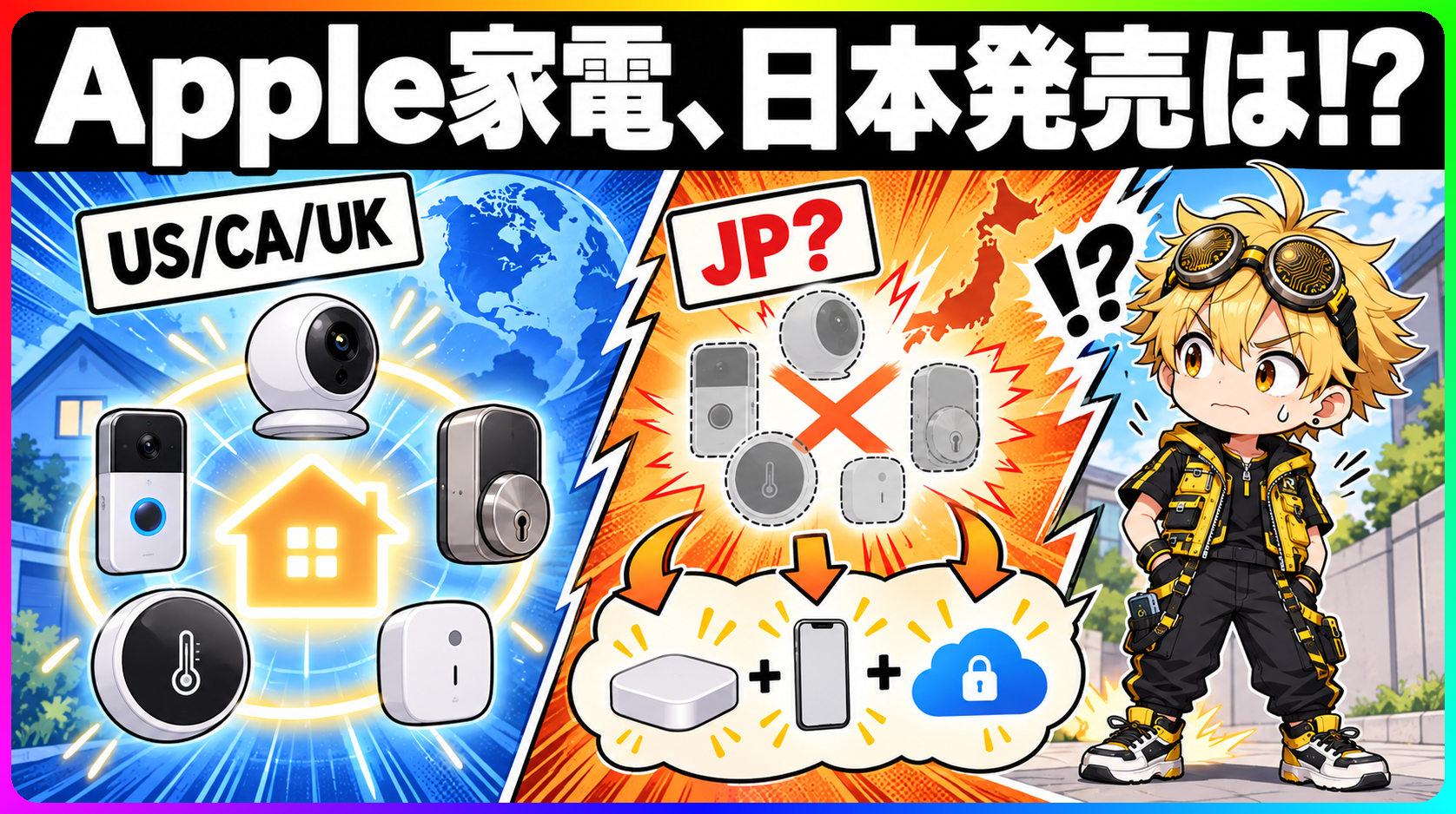 Apple Home Collectionのカメラとスマートロックがホームアプリ一つにまとまる様子