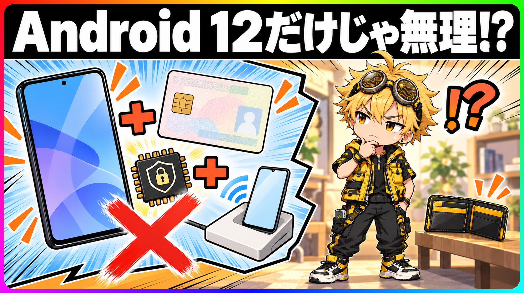 Androidスマホに入れたマイナンバーカードで学園祭の年齢確認を受ける場面